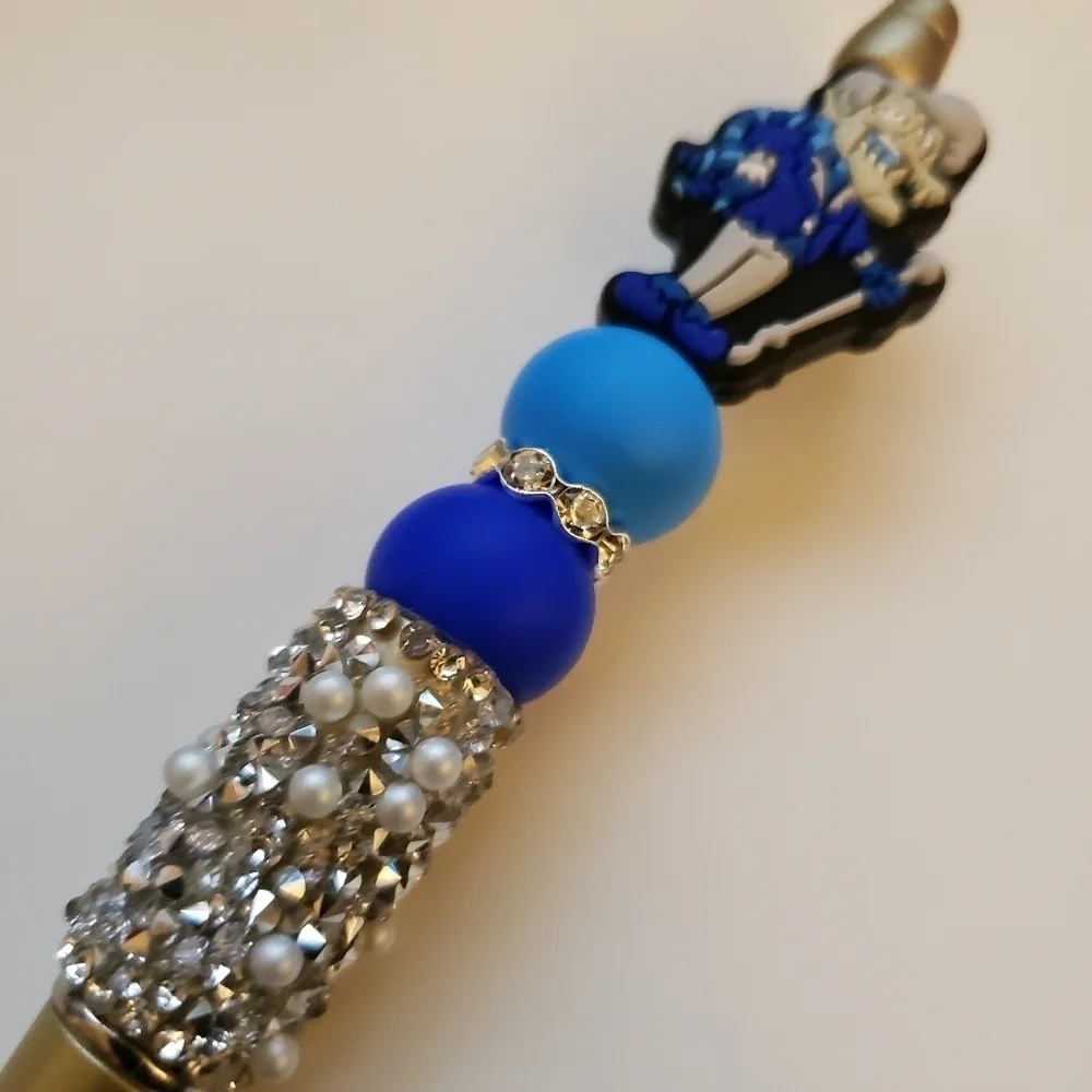 Handmade Year Without a Santa Claus Snow Miser Beaded Silicone Focal Bead Pen